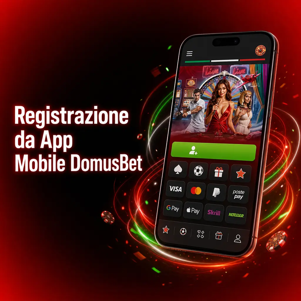 Registrazione su DomusBet tramite app mobile: scarica, inserisci i dati e conferma l'account in pochi passi
